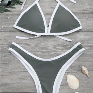 zaful gray bikini